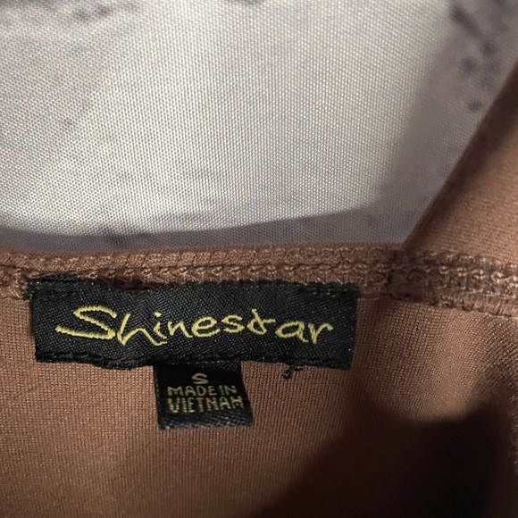 Shinestar Brown Women's Top - Picture 3 of 5